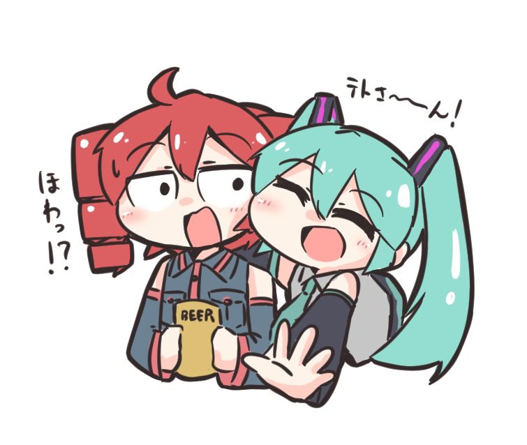 hatsune miku and kasane teto (vocaloid and 1 more) drawn by kenno_(kenno9mp40)