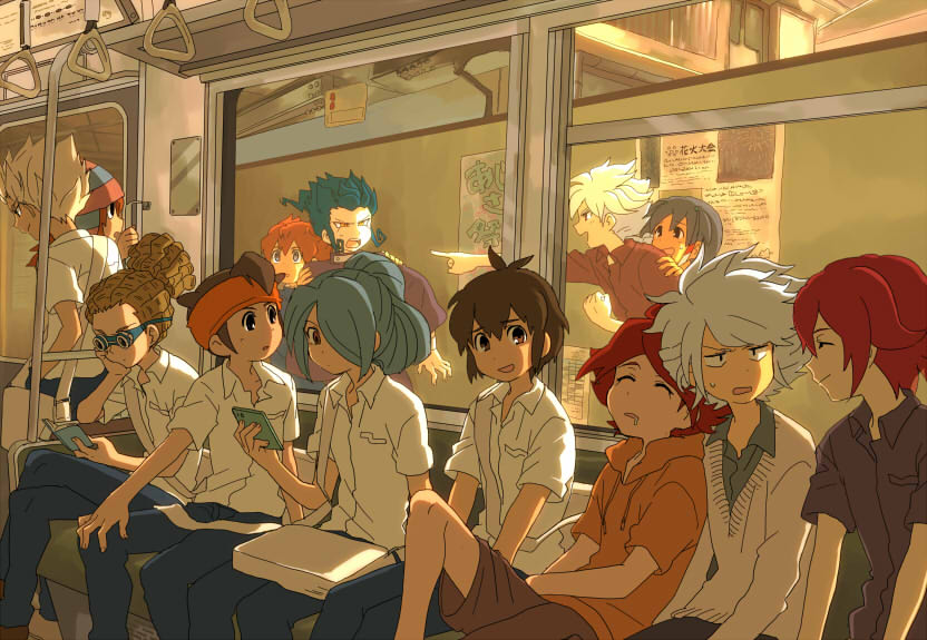 kazemaru ichirouta, matsukaze tenma, endou mamoru, hakuryuu, shuu, and 8 more (inazuma eleven go and 1 more) drawn by temk