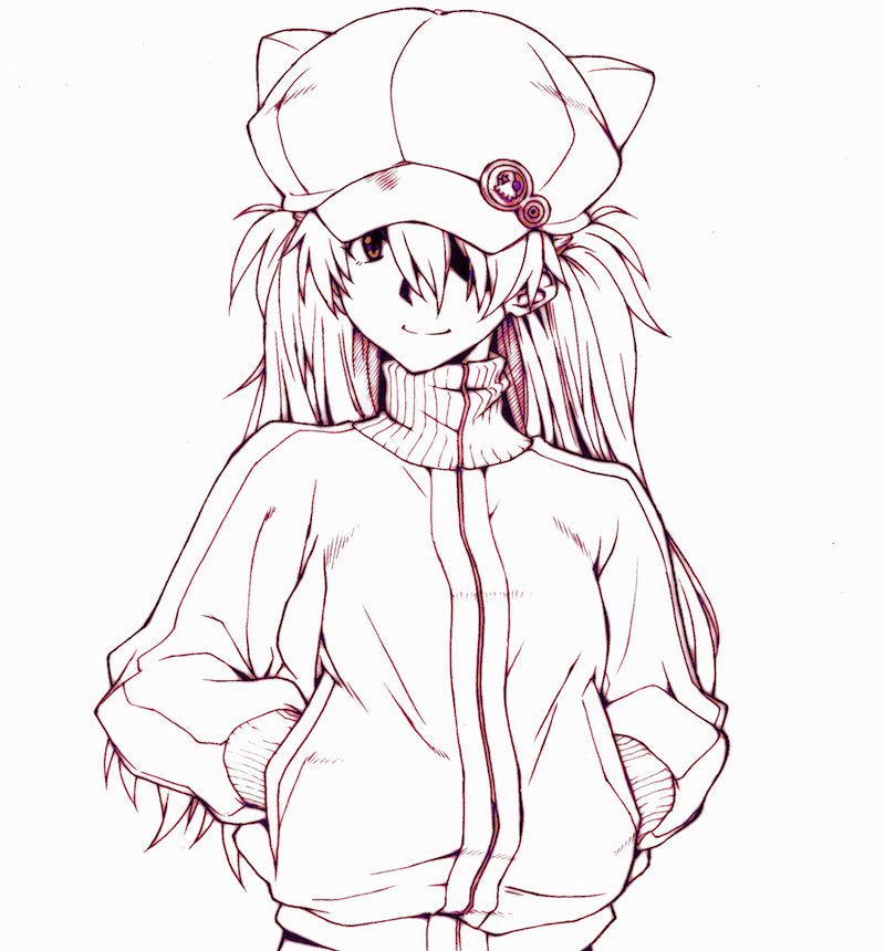 souryuu asuka langley (neon genesis evangelion and 2 more) drawn by harukaze_koucha