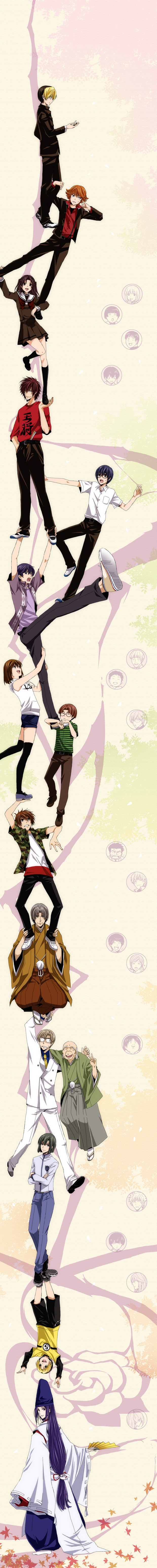 shindou hikaru, fujiwara no sai, touya akira, nase asumi, fujisaki akari, and 19 more (durarara!! and 1 more) drawn by sagari24