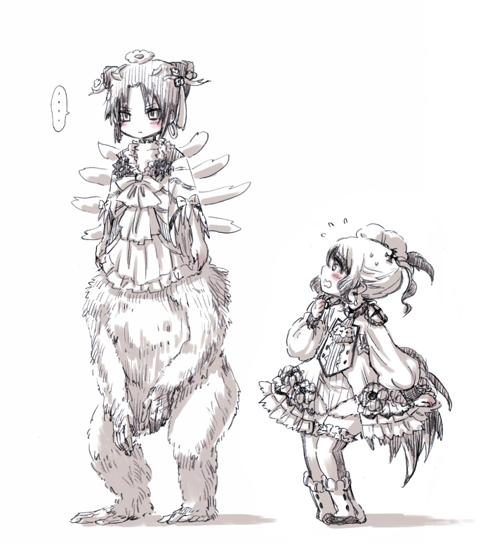 pechika and clantail (mahou shoujo ikusei keikaku and 1 more) drawn by sister_nanashi