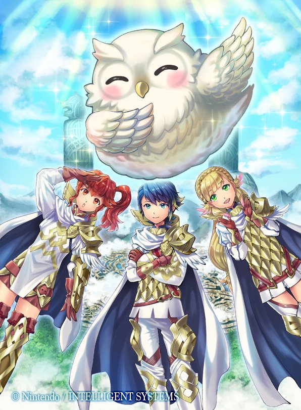 anna, sharena, alfonse, and feh (fire emblem and 2 more) drawn by kazura_enji