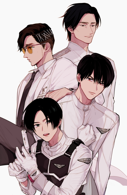igarashi daiji, kadota hiromi, karizaki george, and wakabayashi yujiro (kamen rider and 1 more) drawn by zo_ochi2