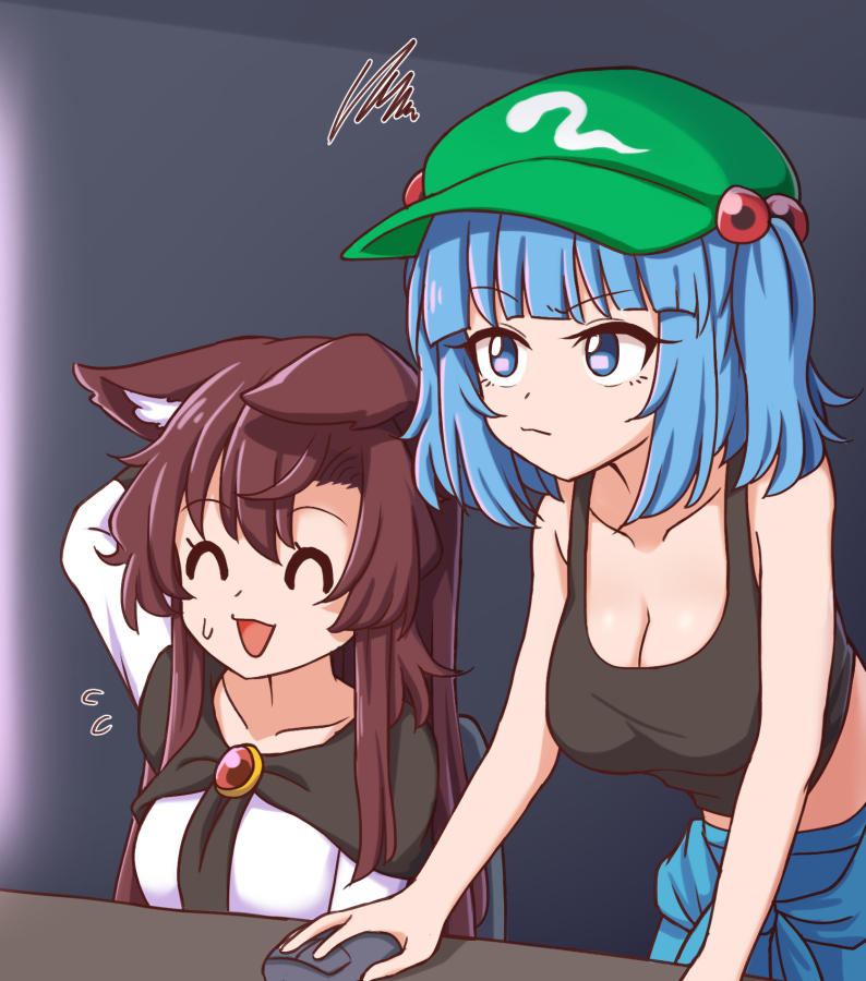 kawashiro nitori and imaizumi kagerou (touhou) drawn by wool_(miwol)
