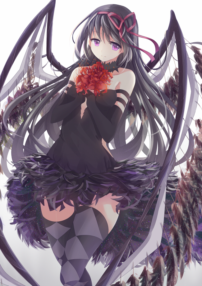 akemi homura and akuma homura (mahou shoujo madoka magica and 1 more) drawn by venn_(vebonbon)
