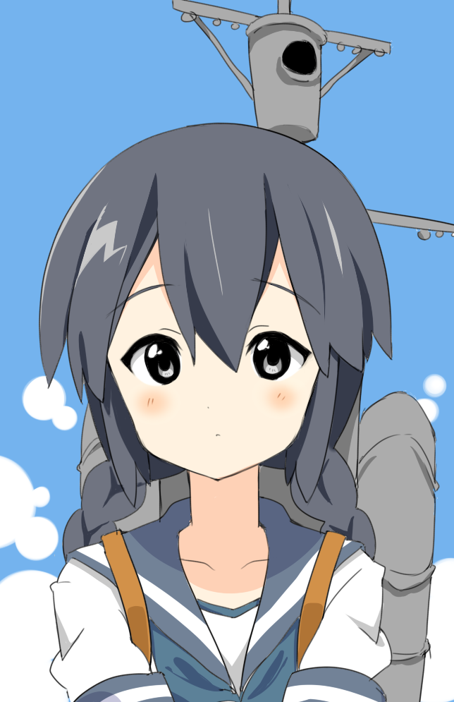 isonami (kantai collection) drawn by tekka_maki_(wafuu-bune)