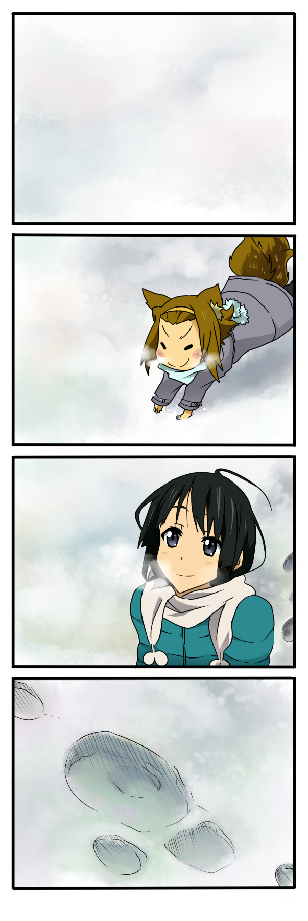akiyama mio and tainaka ritsu (k-on!) drawn by suan_ringo