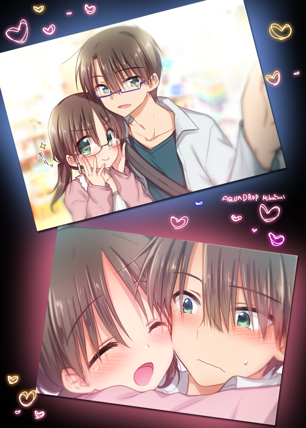 tsukioka yui and tsukioka akira (oyasumi sex) drawn by mikami_mika
