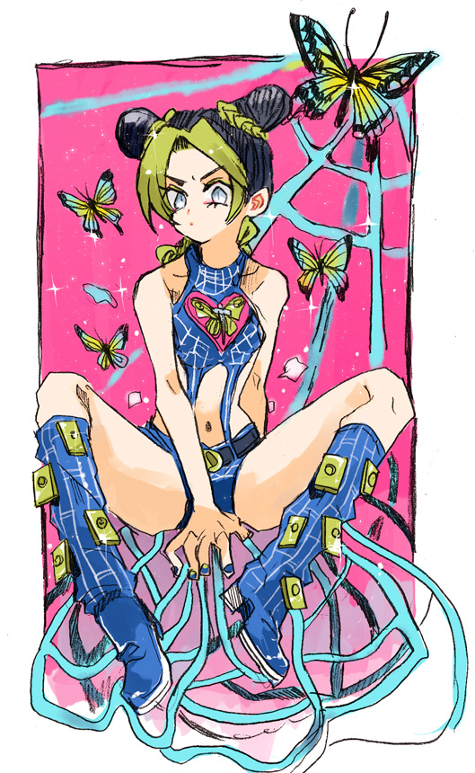 kujo jolyne (jojo no kimyou na bouken and 1 more) drawn by sahau228