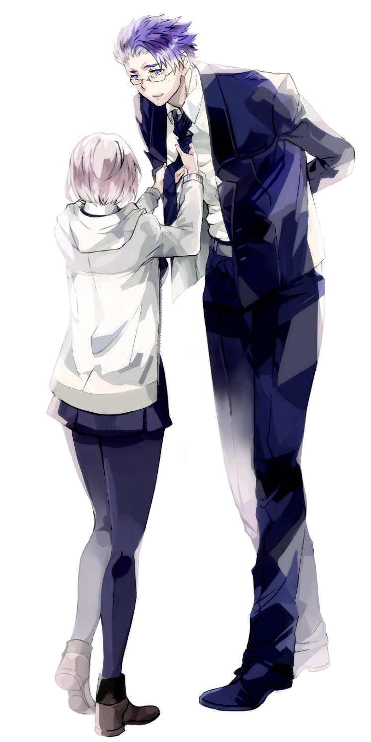 mash kyrielight and lancelot (fate and 1 more) drawn by kagami_jiima