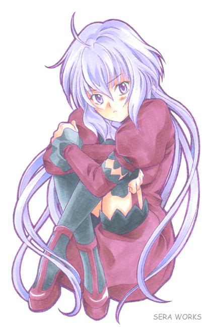 yukine chris (senki zesshou symphogear) drawn by seraworks
