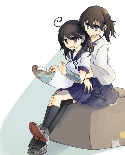 kaga and ushio (kantai collection) drawn by tes_(unpre)