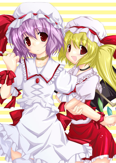 remilia scarlet and flandre scarlet (touhou) drawn by yumesato_makura