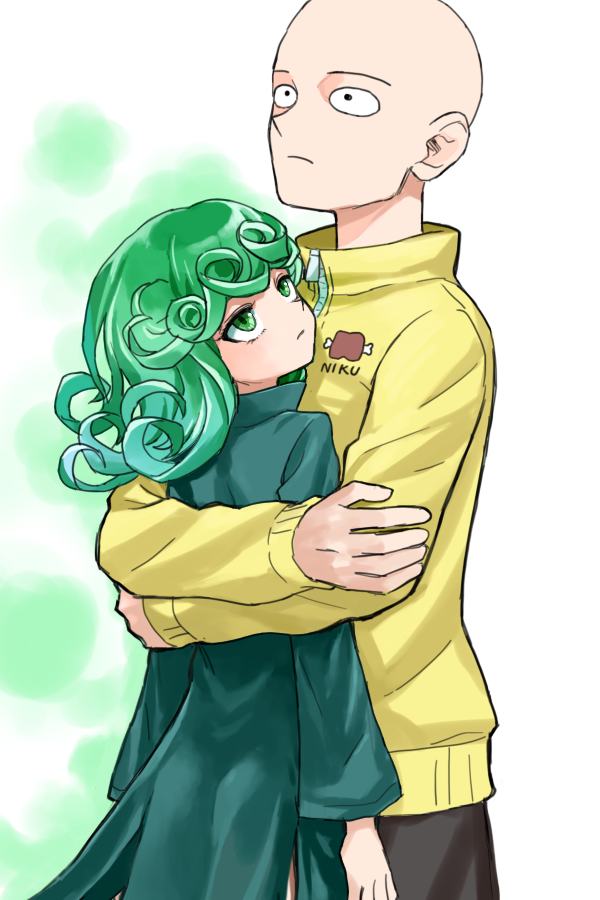 tatsumaki and saitama (one-punch man) drawn by hiboshi_daizu