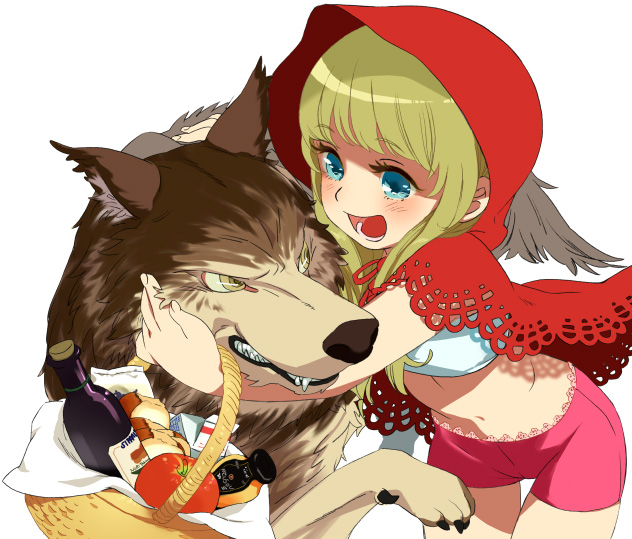 little red riding hood and big bad wolf (little red riding hood) drawn by miyata_souji