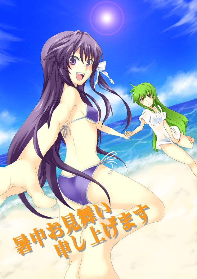 c.c. and fujibayashi kyou (code geass and 1 more) drawn by mitsuki_meia