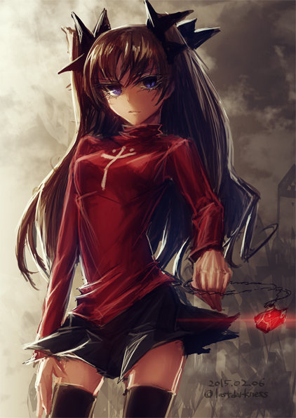 tohsaka rin (fate and 1 more) drawn by lastdark