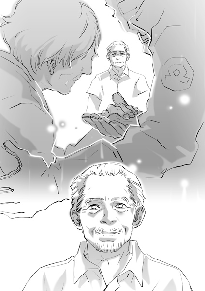miyabe kyuuzou, ooishi ken'ichirou, and miyabe matsuno (eien no zero) drawn by narayamanta