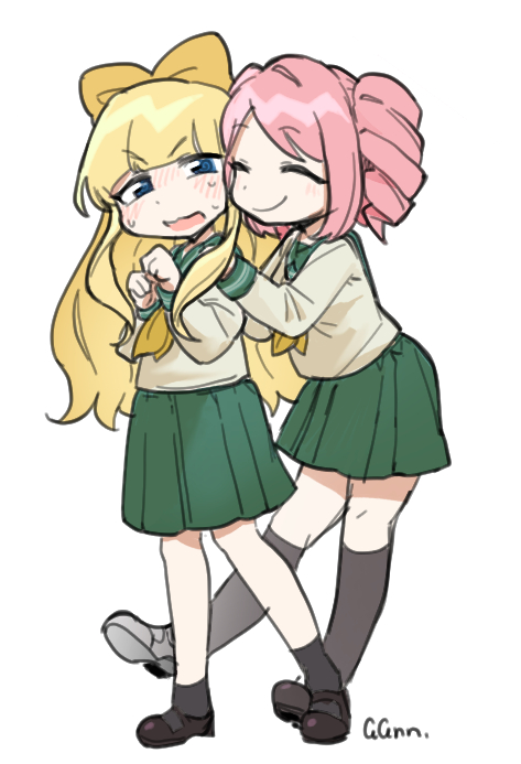 hanabishi haruka and tenkawa kaoruko (mahou shoujo ni akogarete) drawn by guagua977
