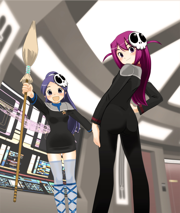 elysia de lute ima and haqua d'rot herminium (kami nomi zo shiru sekai and 2 more) drawn by zosho