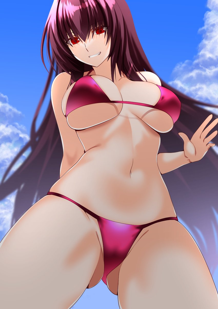 scathach (fate and 1 more) drawn by engo_(aquawatery)