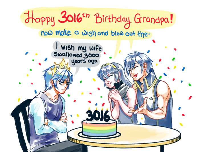 lucina, marth, and chrom (fire emblem and 2 more) drawn by hollyfig