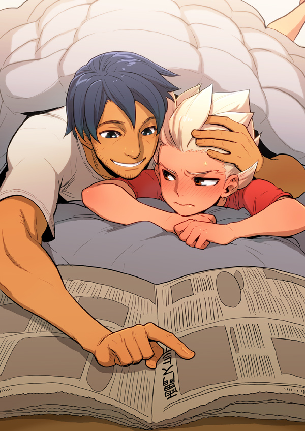gouenji shuuya and nikaidou shuugo (inazuma eleven) drawn by dogdogdog
