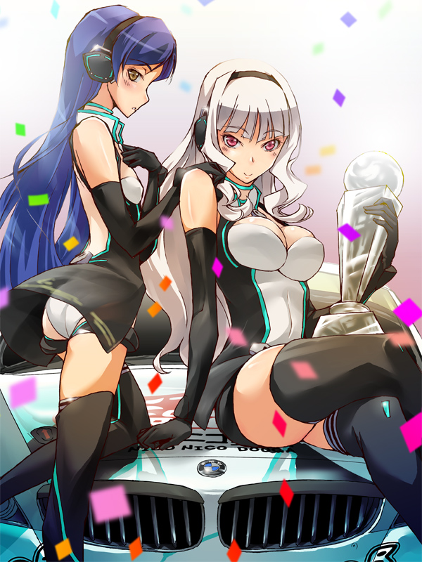 kisaragi chihaya and shijou takane (idolmaster and 2 more) drawn by yamo_(rephact)