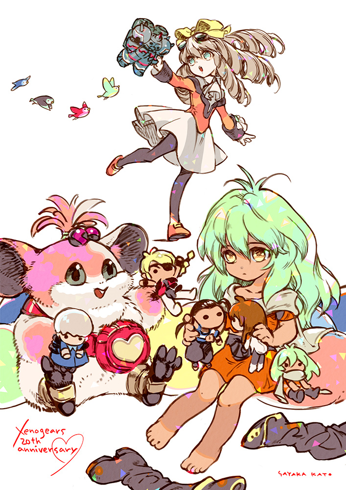 elhaym van houten, emerada, maria balthasar, fei fong wong, bartholomew fatima, and 3 more (xenogears) drawn by kato_sayaka