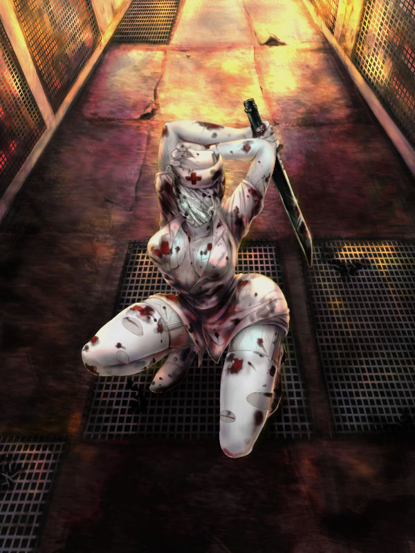 bubble head nurse (silent hill and 1 more) drawn by oke_(on254)