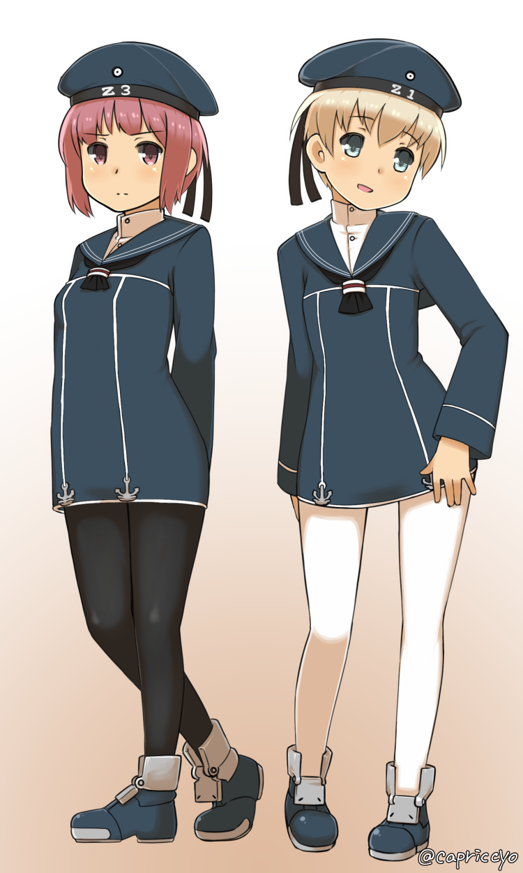 z1 leberecht maass and z3 max schultz (kantai collection) drawn by capriccyo