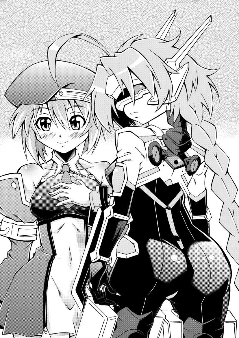 noel vermillion and lambda-11 (blazblue) drawn by frost_(ocean8117)