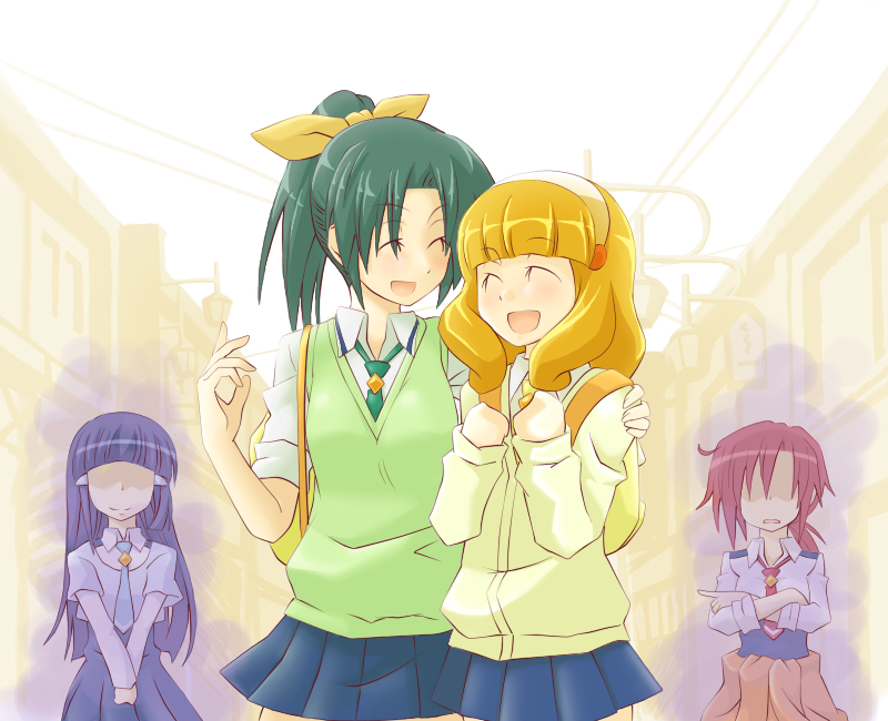 midorikawa nao, kise yayoi, aoki reika, and hino akane (precure and 1 more) drawn by oteruko_(wanabeee)