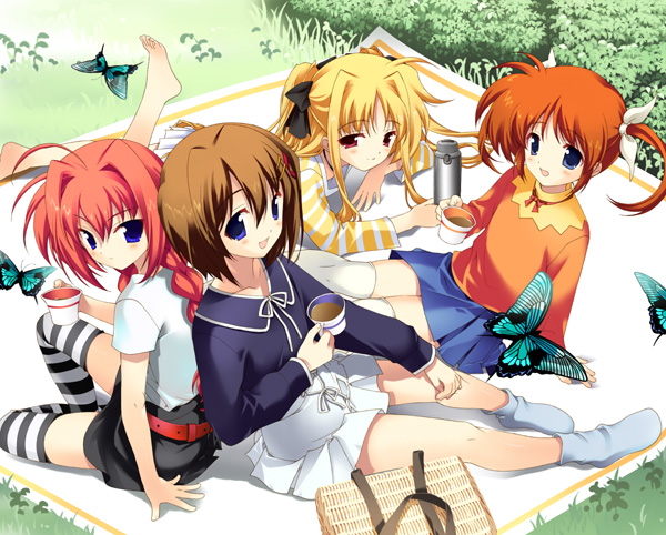 fate testarossa, takamachi nanoha, yagami hayate, and vita (lyrical nanoha and 2 more)