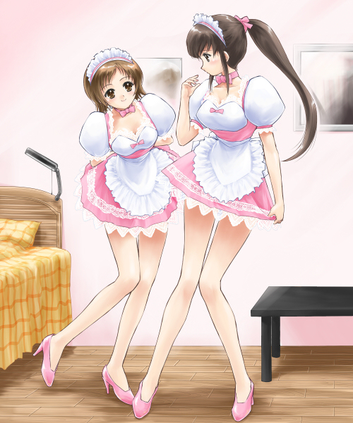 joushima ayumi and joushima satori (okashi na futari) drawn by ooyuki