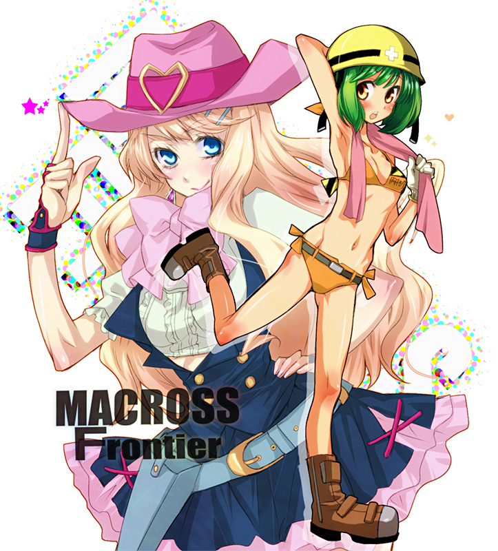 sheryl nome and ranka lee (macross and 2 more) drawn by mikipa