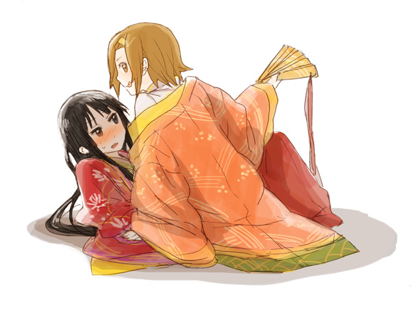 akiyama mio and tainaka ritsu (k-on!) drawn by fukutarou_(enji127)
