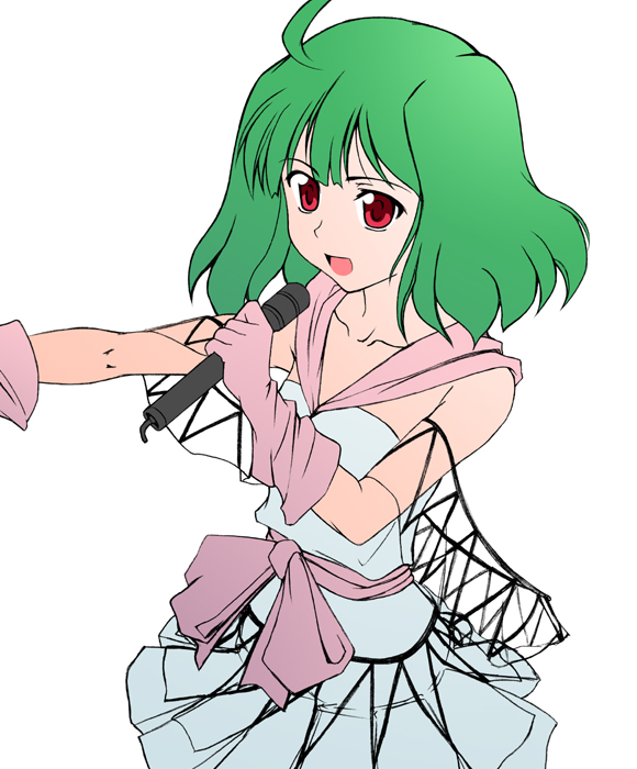 ranka lee and lynn minmay (macross and 1 more) drawn by rikumoto_yoshiyuki