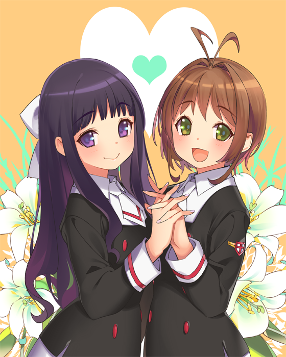 kinomoto sakura and daidouji tomoyo (cardcaptor sakura and 1 more) drawn by popqn