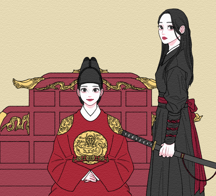 yves and heejin (real life and 1 more) drawn by doo_twodot