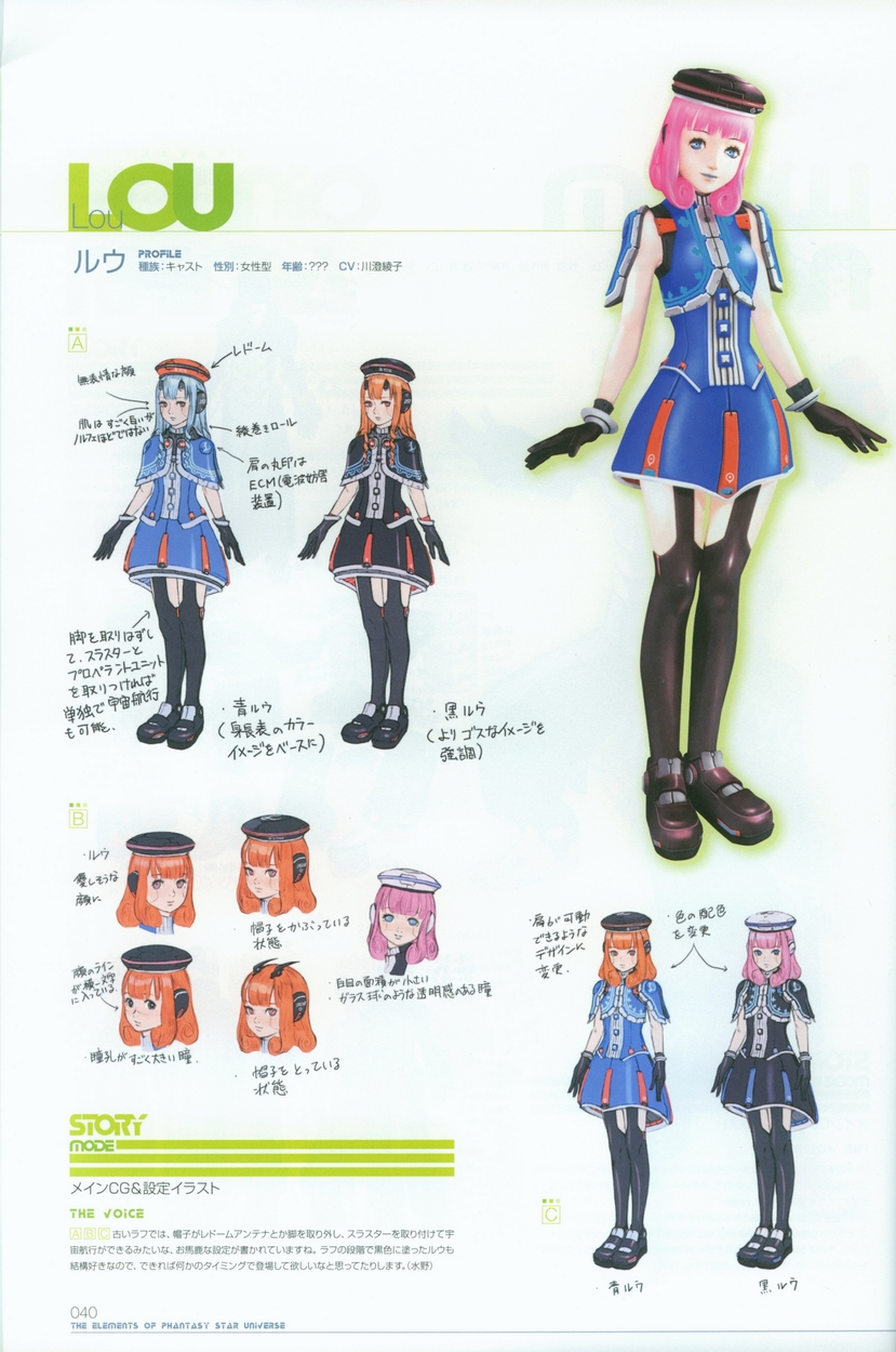 lou (phantasy star and 1 more) drawn by akikazu_mizuno