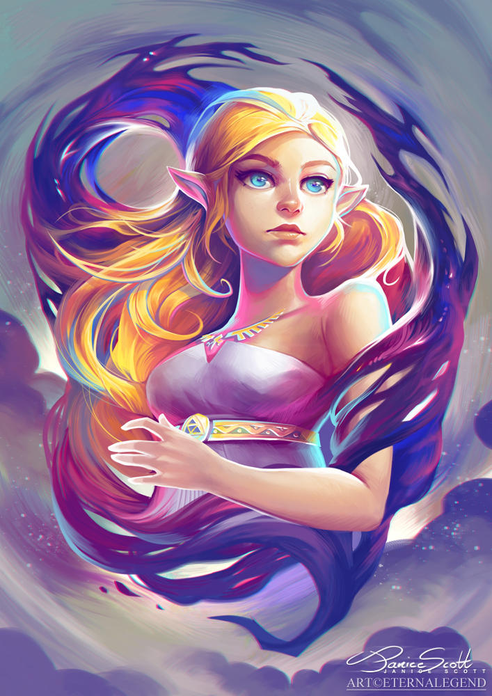 princess zelda (the legend of zelda and 1 more) drawn by jasqreate