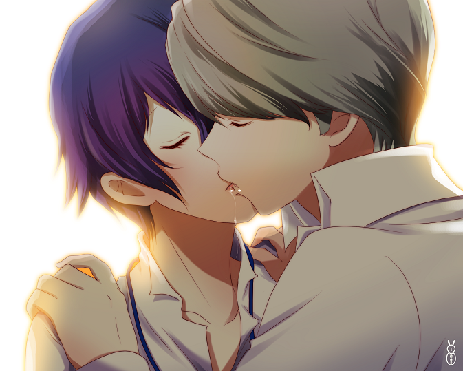 narukami yu and shirogane naoto (persona and 1 more) drawn by machinosuke