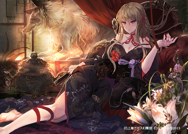 yakumo yukari, yakumo ran, and chen (touhou) drawn by makai_no_juumin
