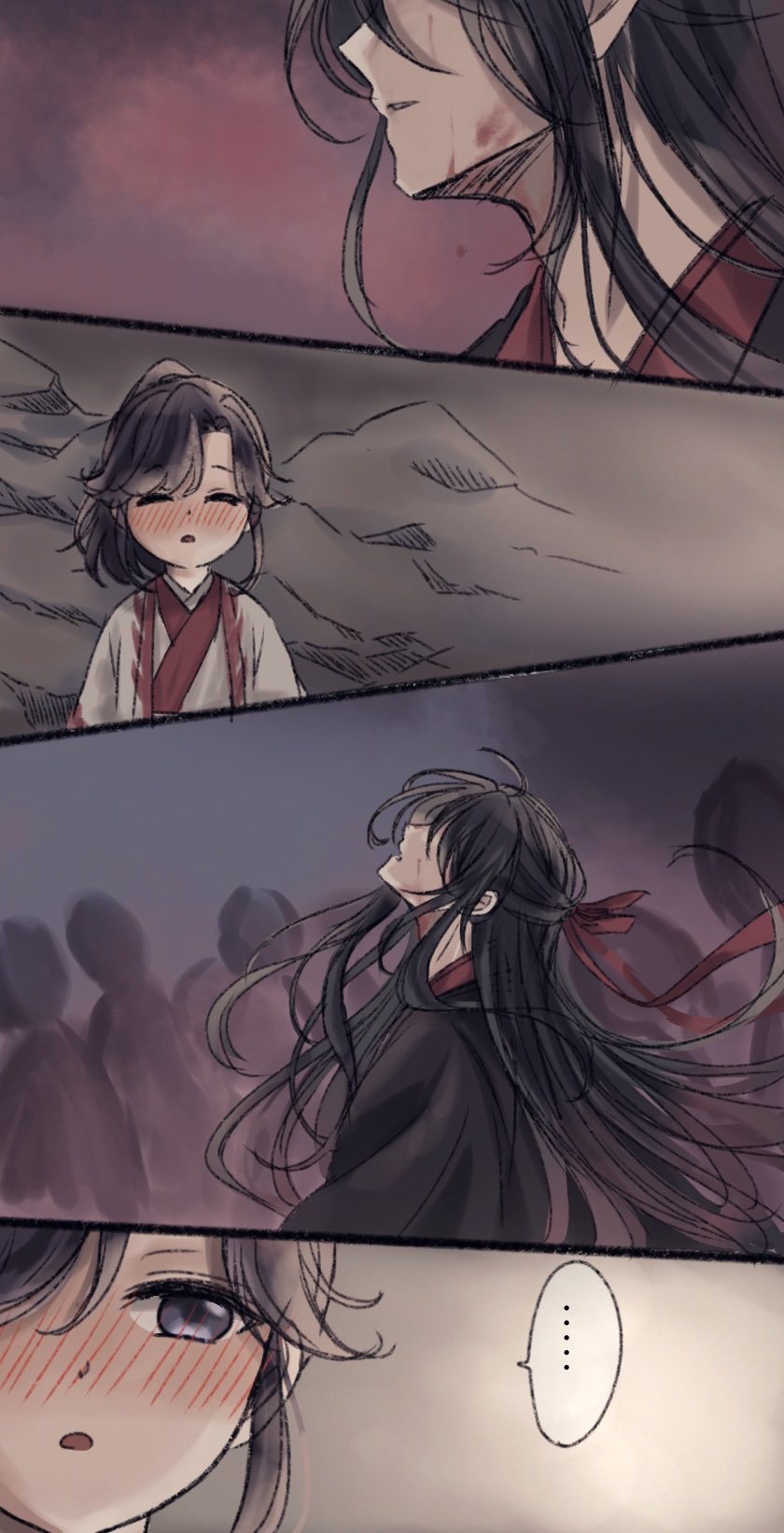 wei wuxian and lan sizhui (modao zushi) drawn by semiusa1010