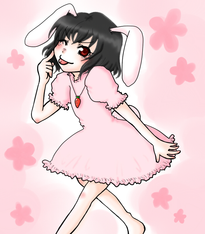 inaba tewi (touhou) drawn by neko_miya_yuuki_(surampu_naka)