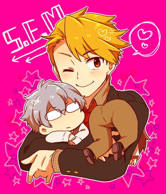 maita rui, yamashita jiro, and hazama michio (idolmaster and 1 more) drawn by koma_saburou