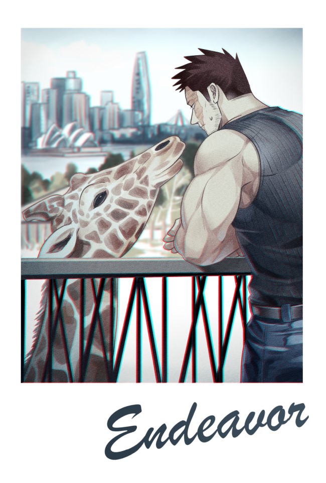 endeavor (boku no hero academia) drawn by ching_32