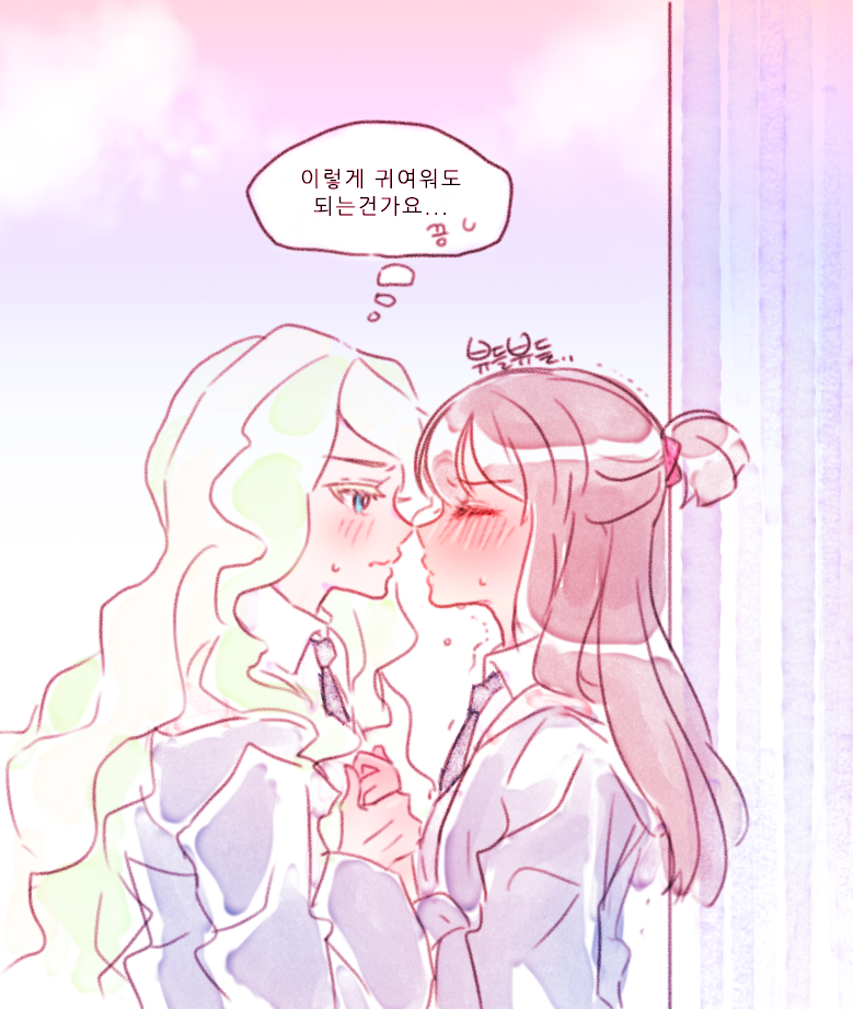 kagari atsuko and diana cavendish (little witch academia) drawn by dochipoo