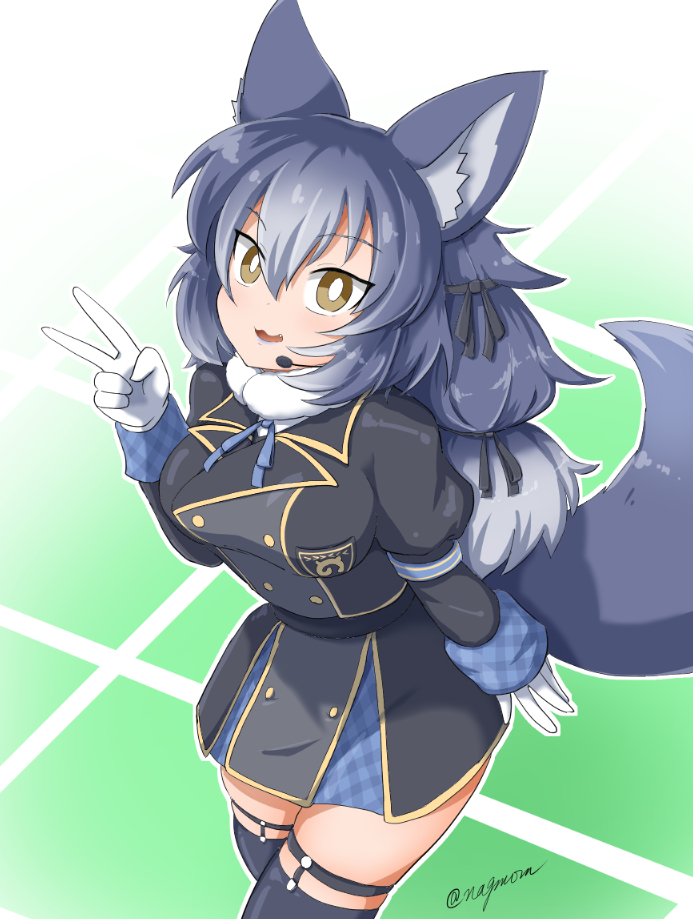 dire wolf (kemono friends and 1 more) drawn by taurine_8000mg